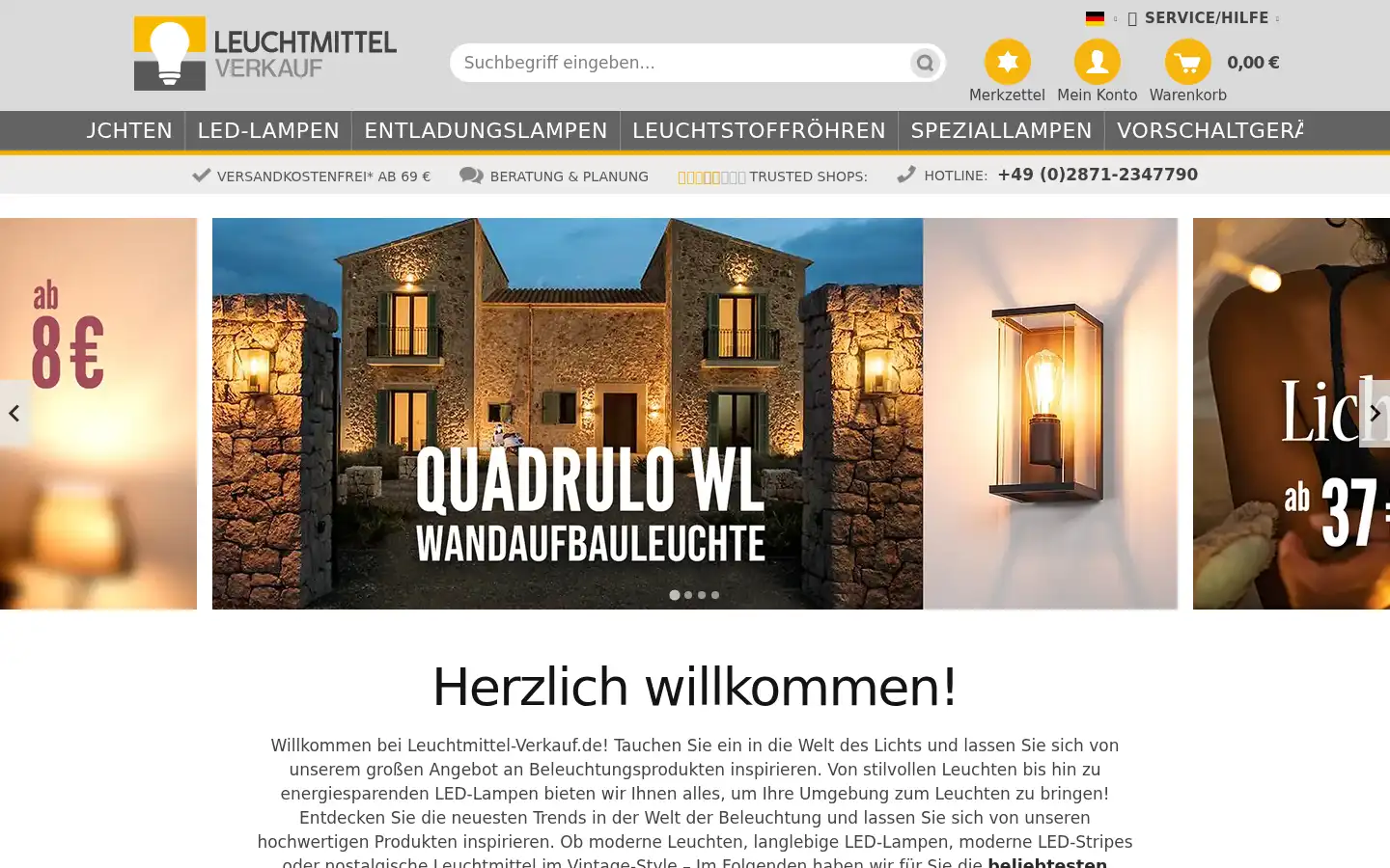 Screenshot of leuchtmittel-verkauf.de