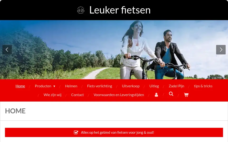 Screenshot of leukerfietsen.nl