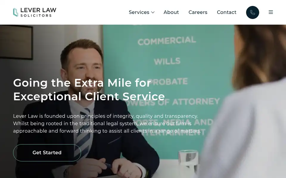 Screenshot of leverlaw.co.uk