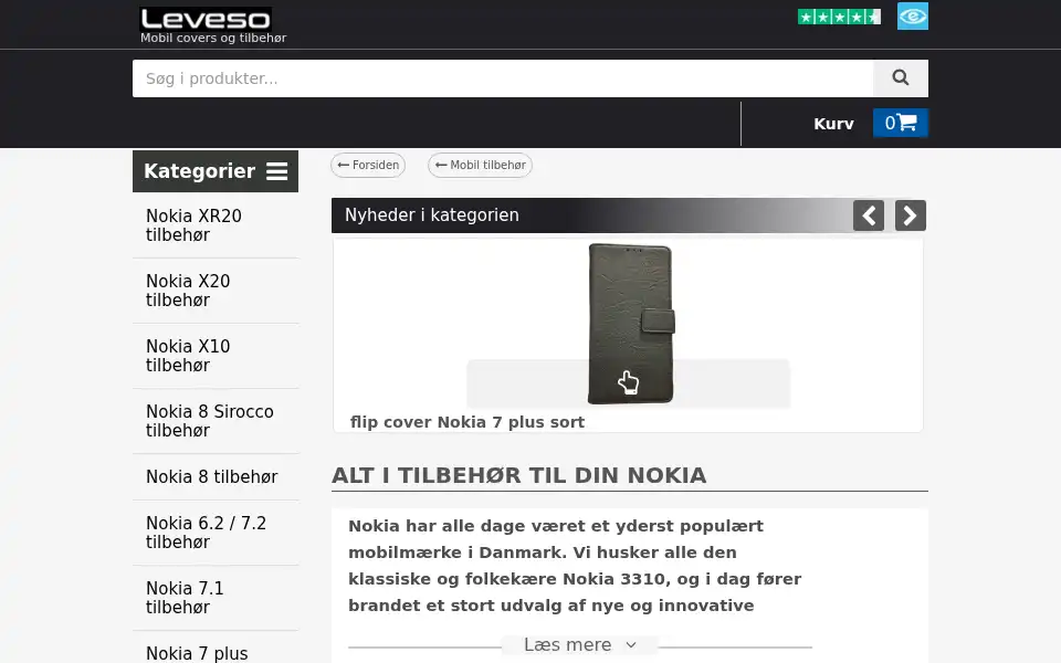 Screenshot of leveso.dk