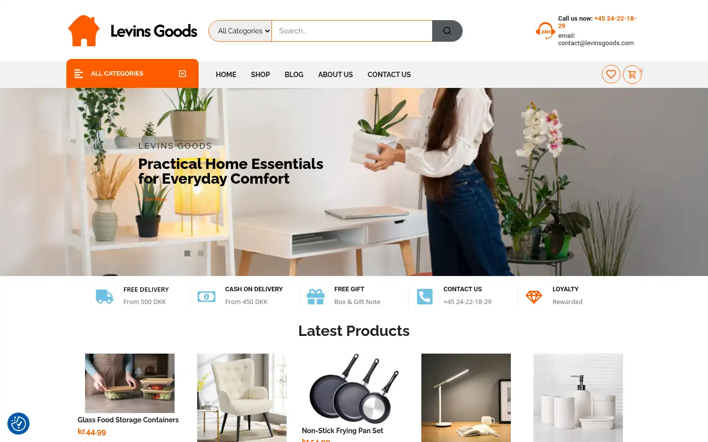 Screenshot of levinsgoods.com