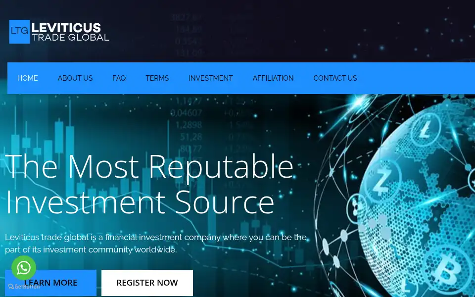 Screenshot of leviticustradeglobal.net
