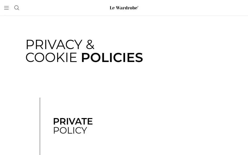 Screenshot of lewardrobe.com