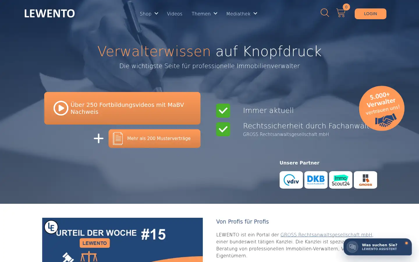 Screenshot of lewento.de