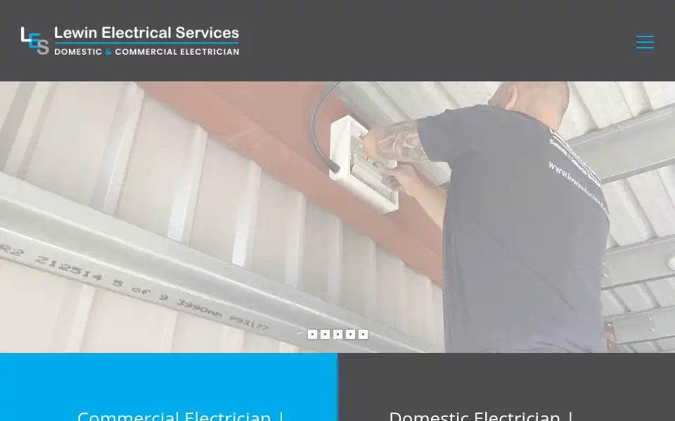 Screenshot of lewinelectrical.co.uk