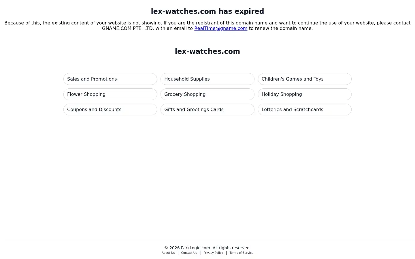 Screenshot of lex-watches.com