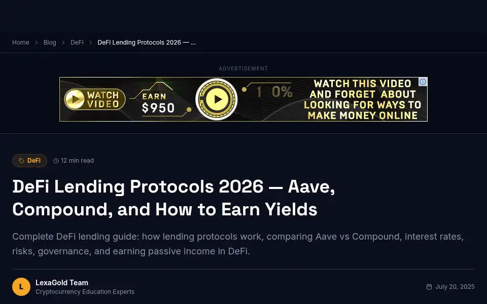 Screenshot of lexagold.com