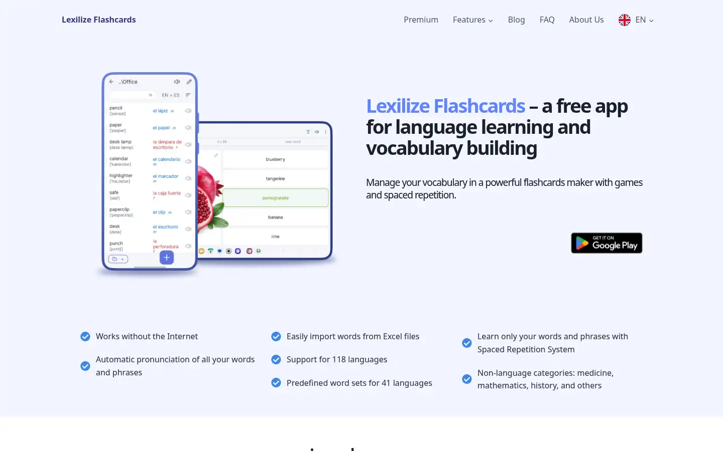 Screenshot of lexilize.com