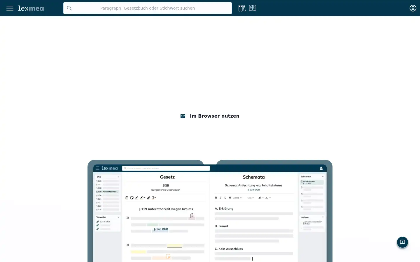 Screenshot of lexmea.de