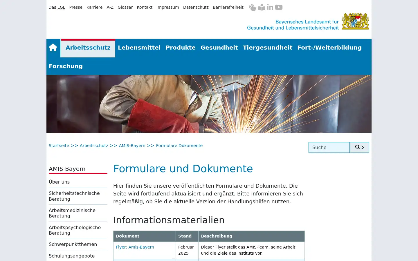 Screenshot of lgl.bayern.de