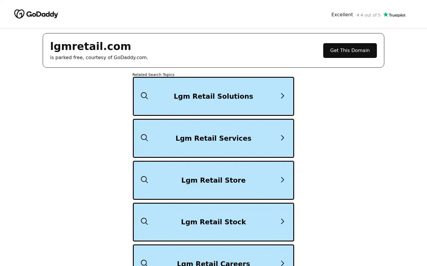 Screenshot of lgmretail.com