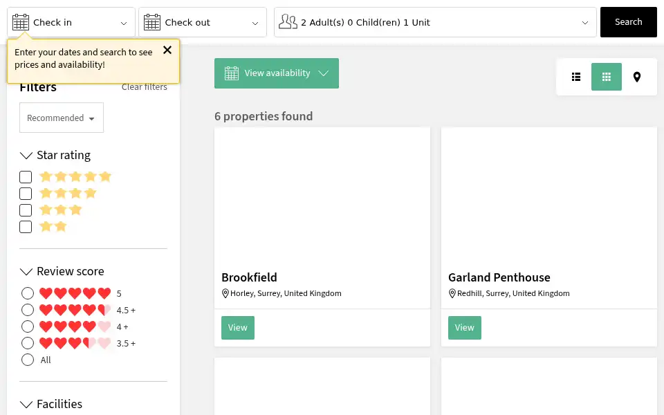 Screenshot of lgwshortlets.co.uk