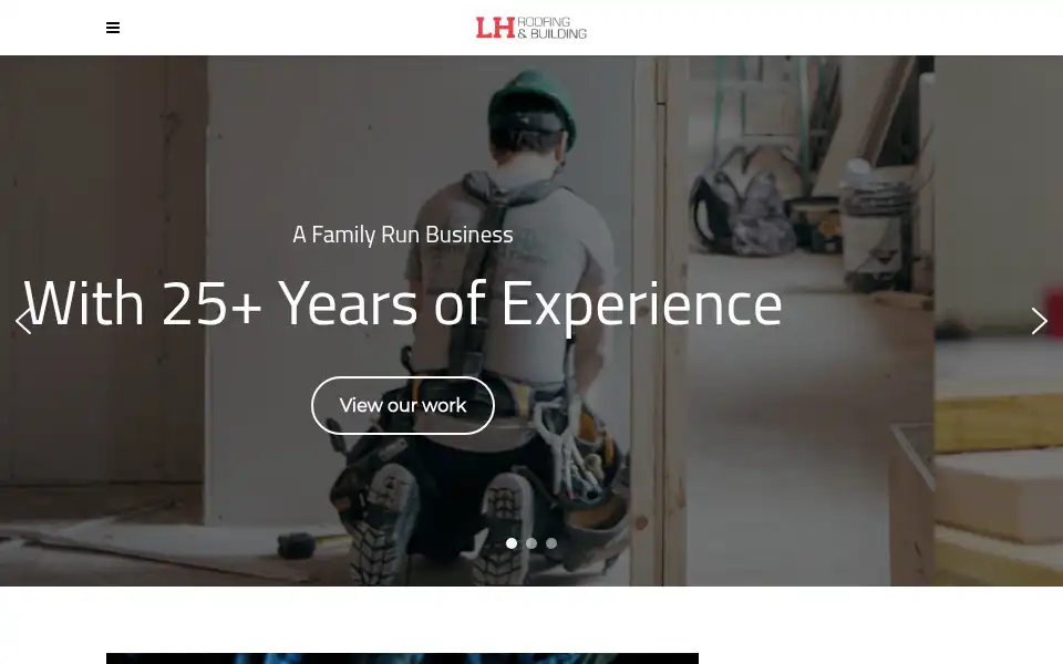 Screenshot of lhroofingbuilding.co.uk