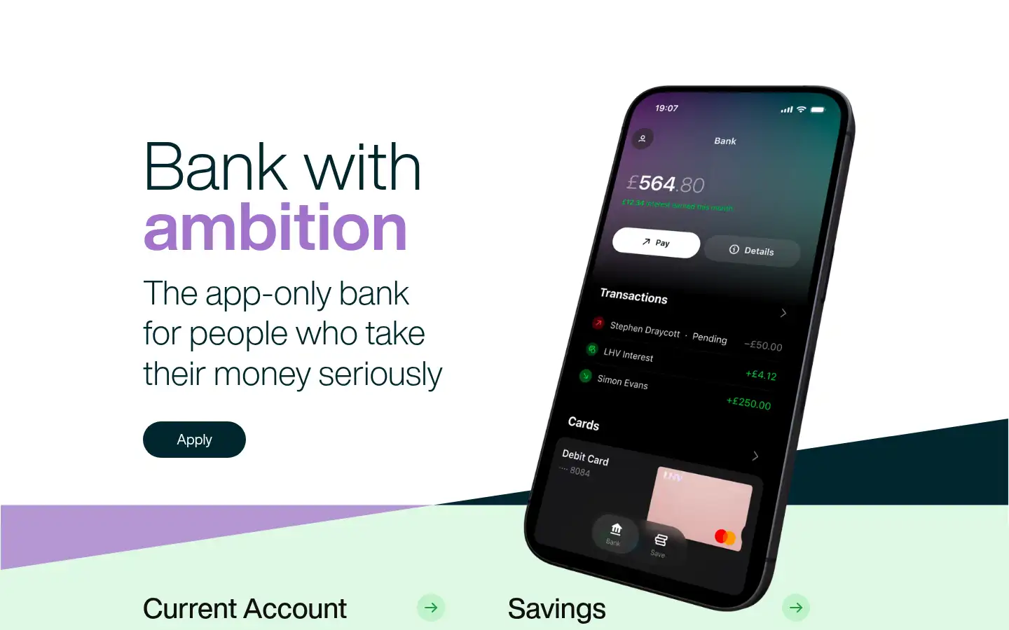 Screenshot of lhv.com