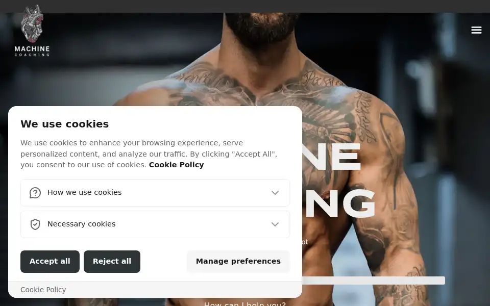Screenshot of liammcaleesefitness.com
