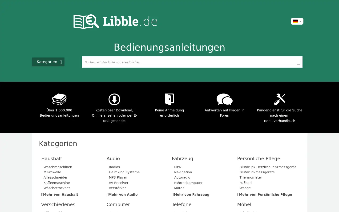 Screenshot of libble.de