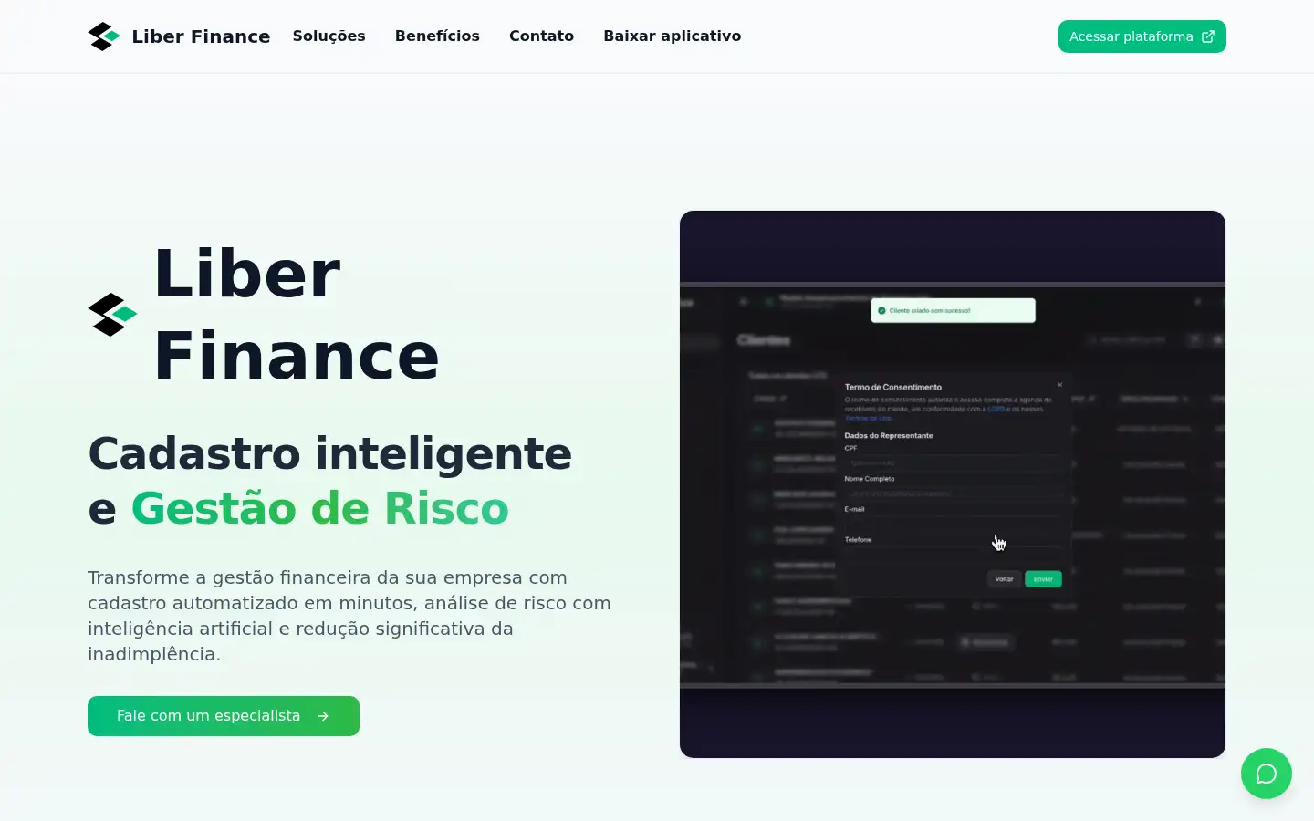 Screenshot of liber.finance