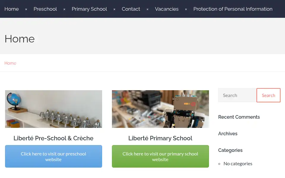 Screenshot of liberteschool.co.za