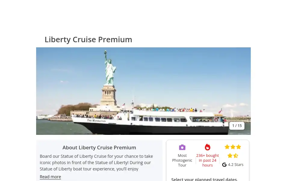 Screenshot of libertycruise.nyc