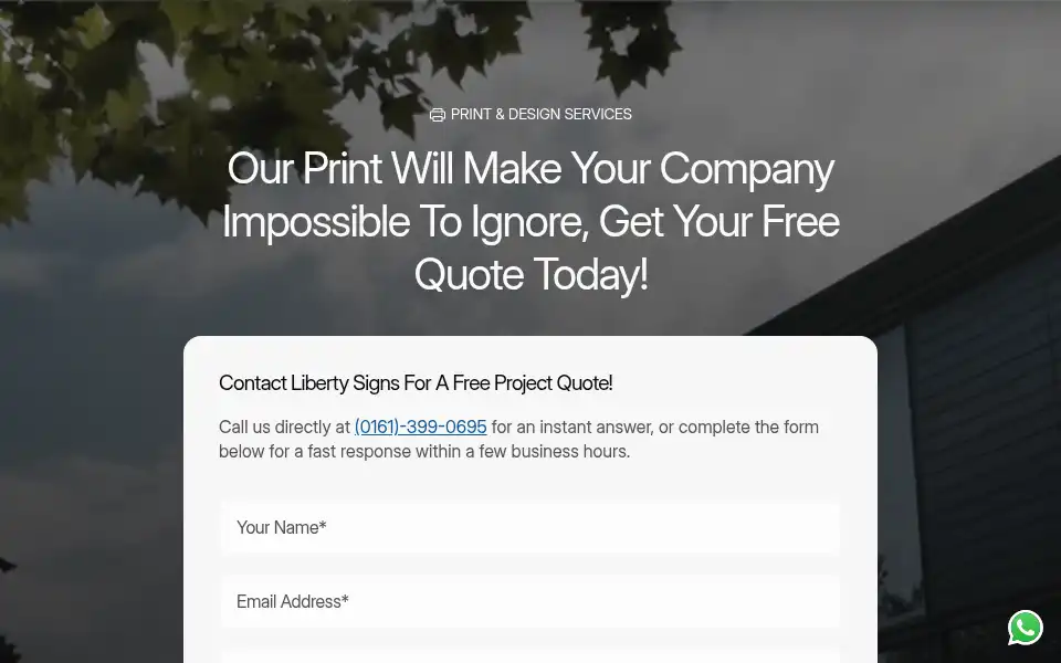 Screenshot of libertysigns.co.uk