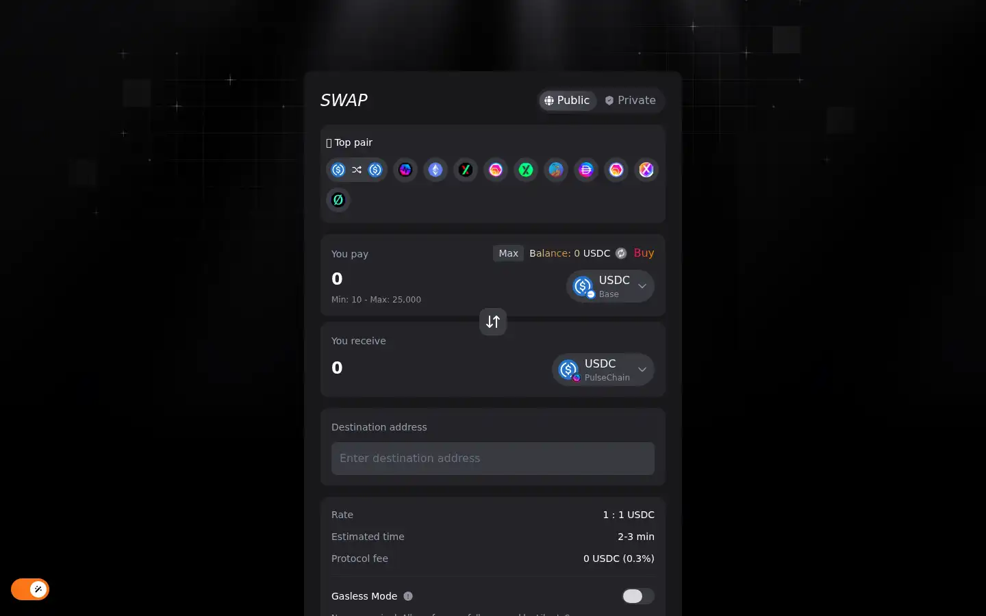Screenshot of libertyswap.finance