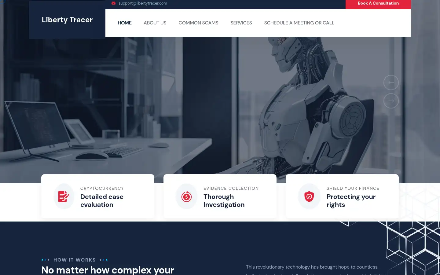 Screenshot of libertytracer.com