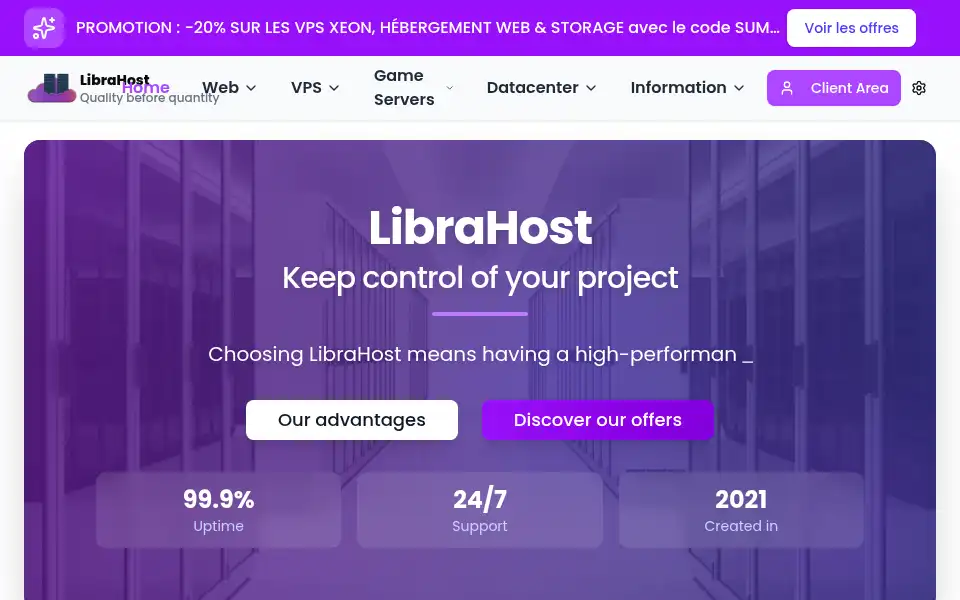Screenshot of librahost.fr