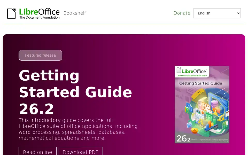 Screenshot of libreoffice.org