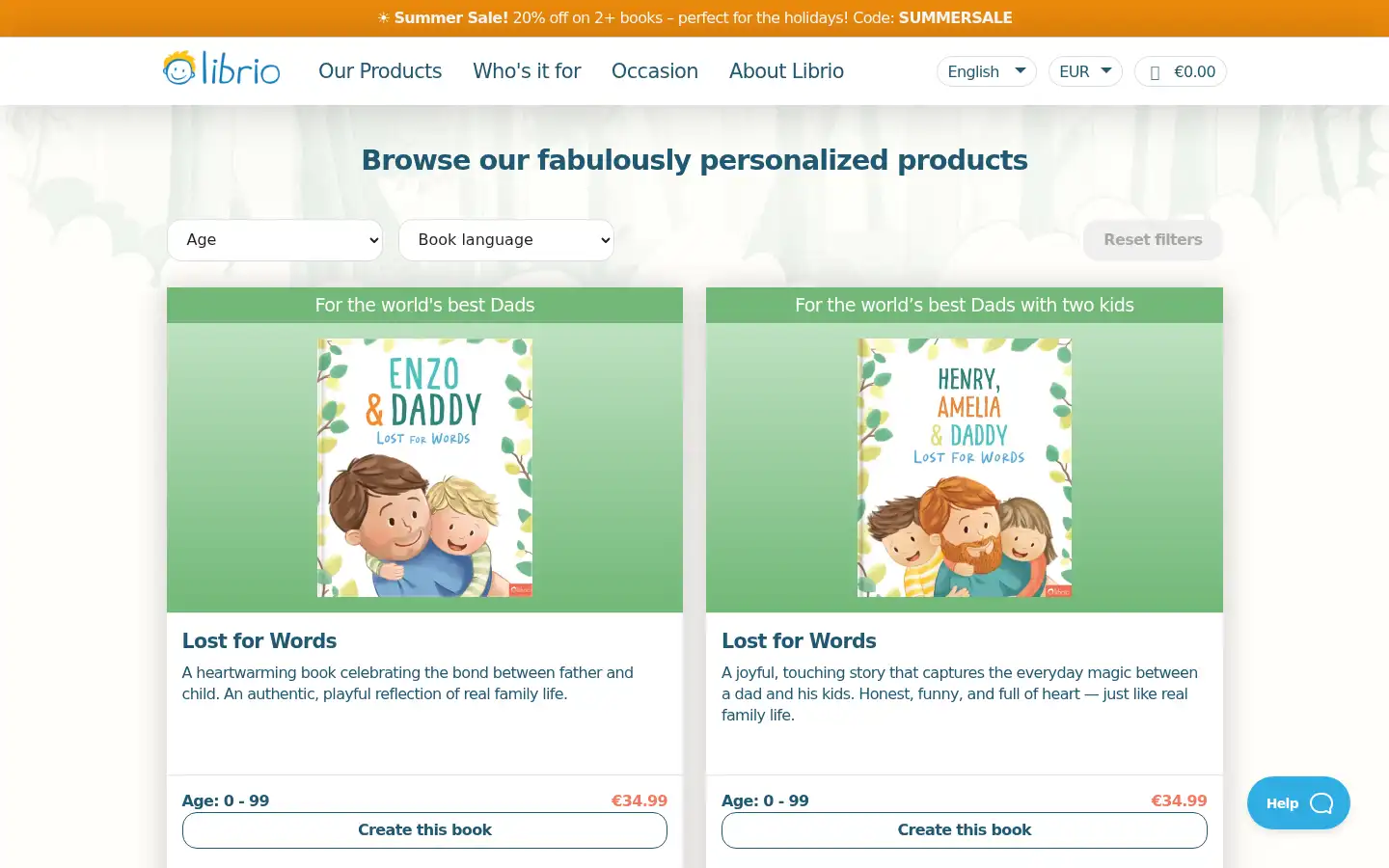 Screenshot of librio.com