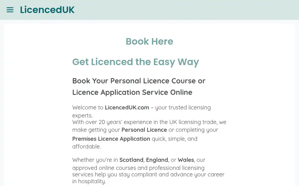 Screenshot of licenceduk.com