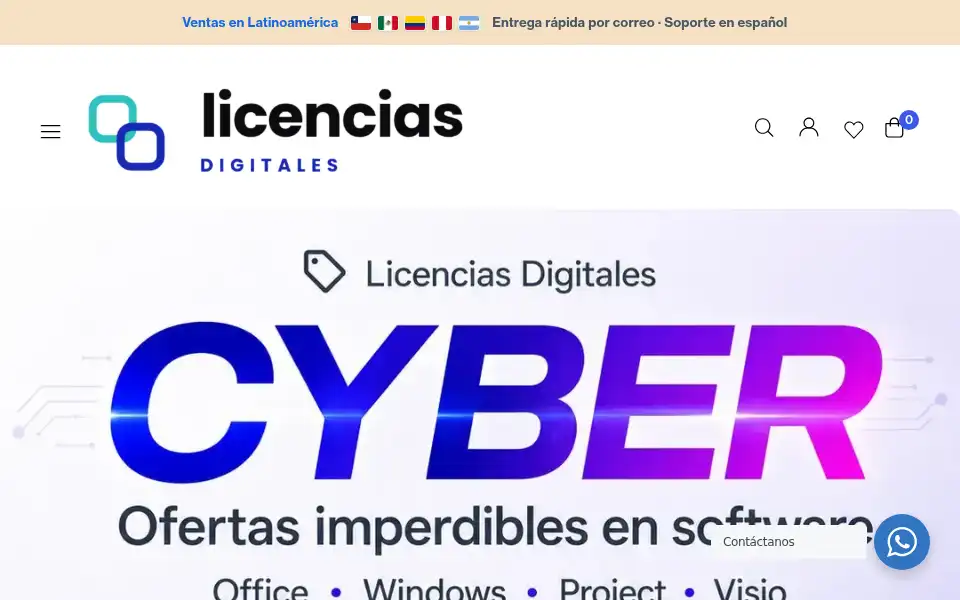 Screenshot of licenciasdigitales.cl
