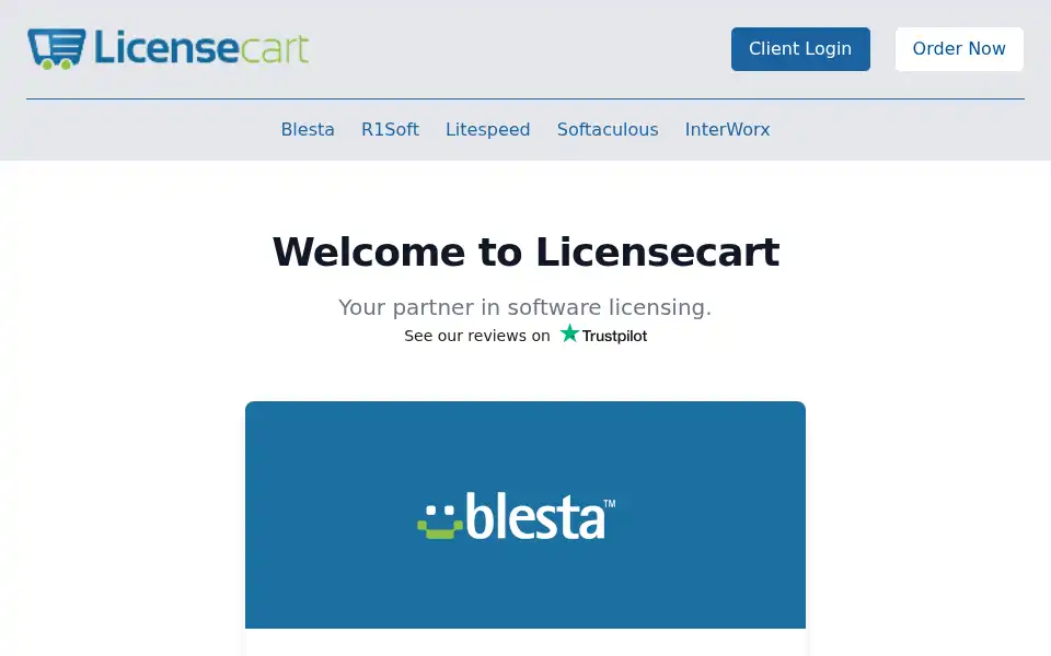 Screenshot of licensecart.com