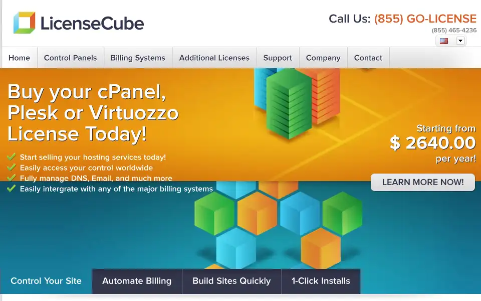 Screenshot of licensecube.com