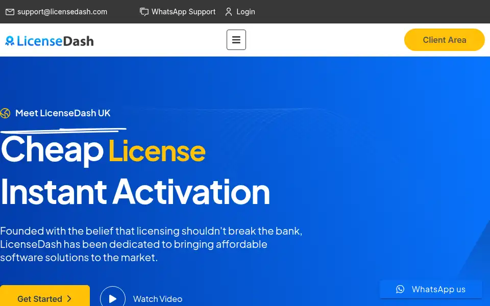 Screenshot of licensedash.com