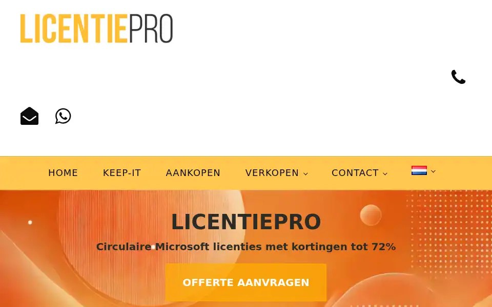 Screenshot of licentiepro.be