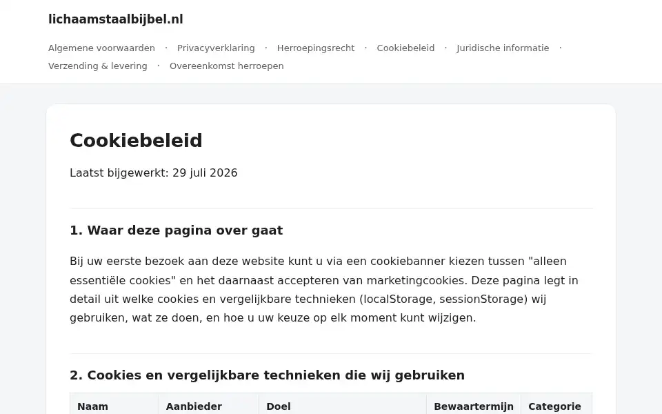 Screenshot of lichaamstaalbijbel.nl