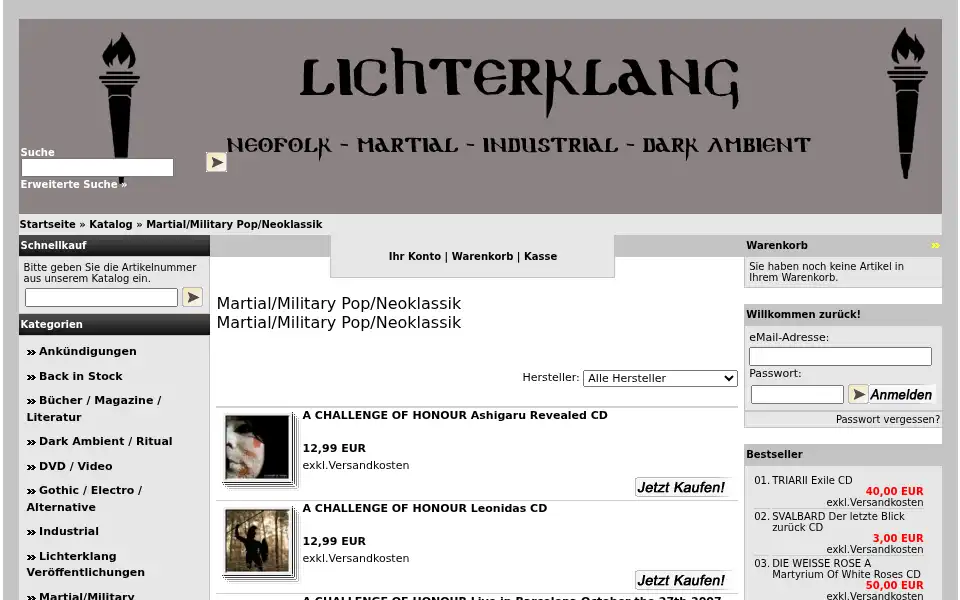 Screenshot of lichterklang.de