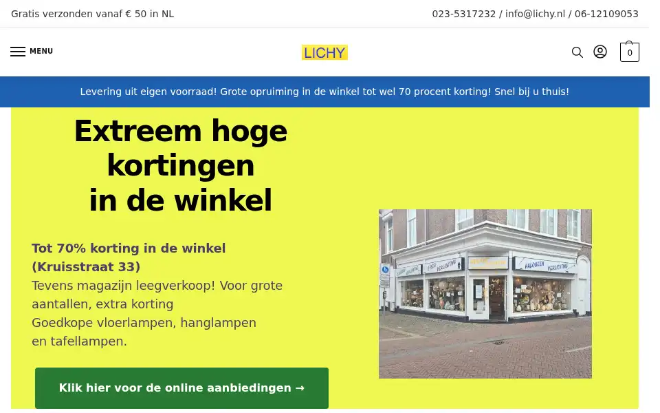 Screenshot of lichy.nl