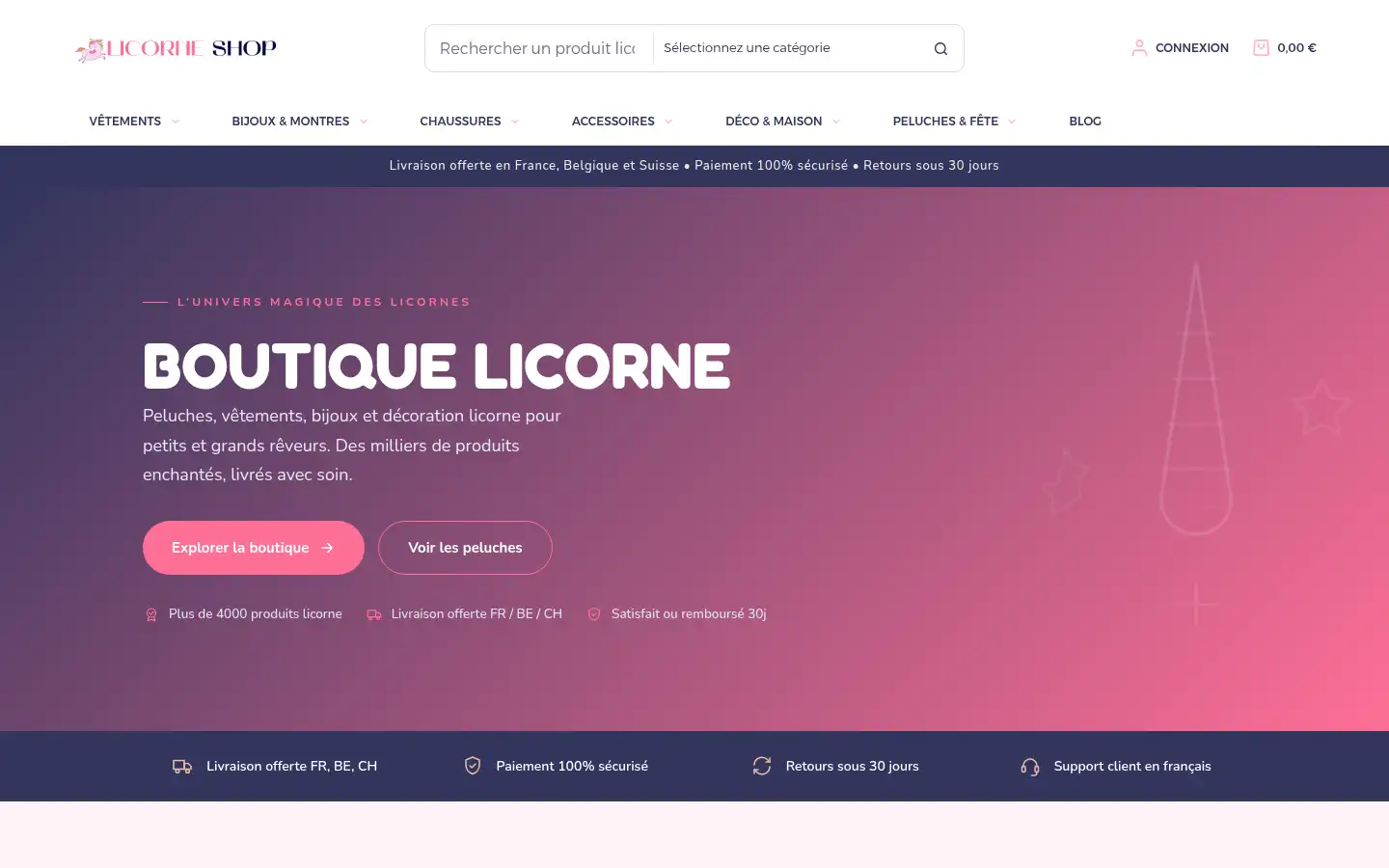 Screenshot of licorne-shop.com