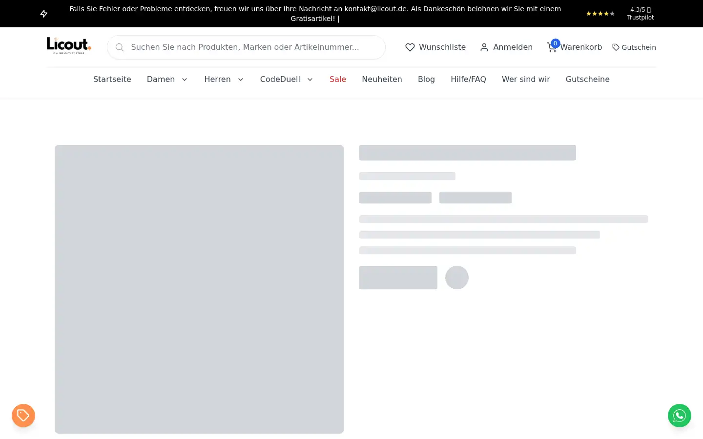 Screenshot of licout.de