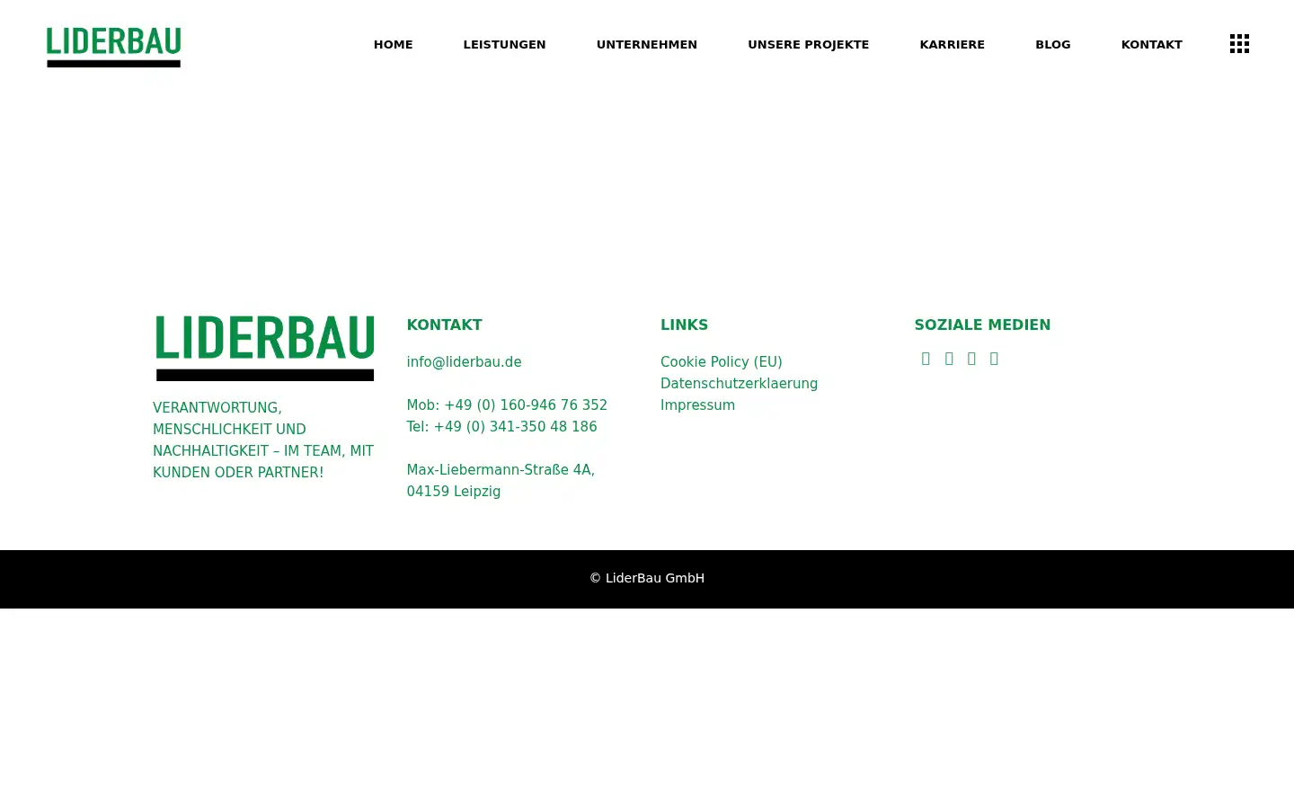 Screenshot of liderbau.de