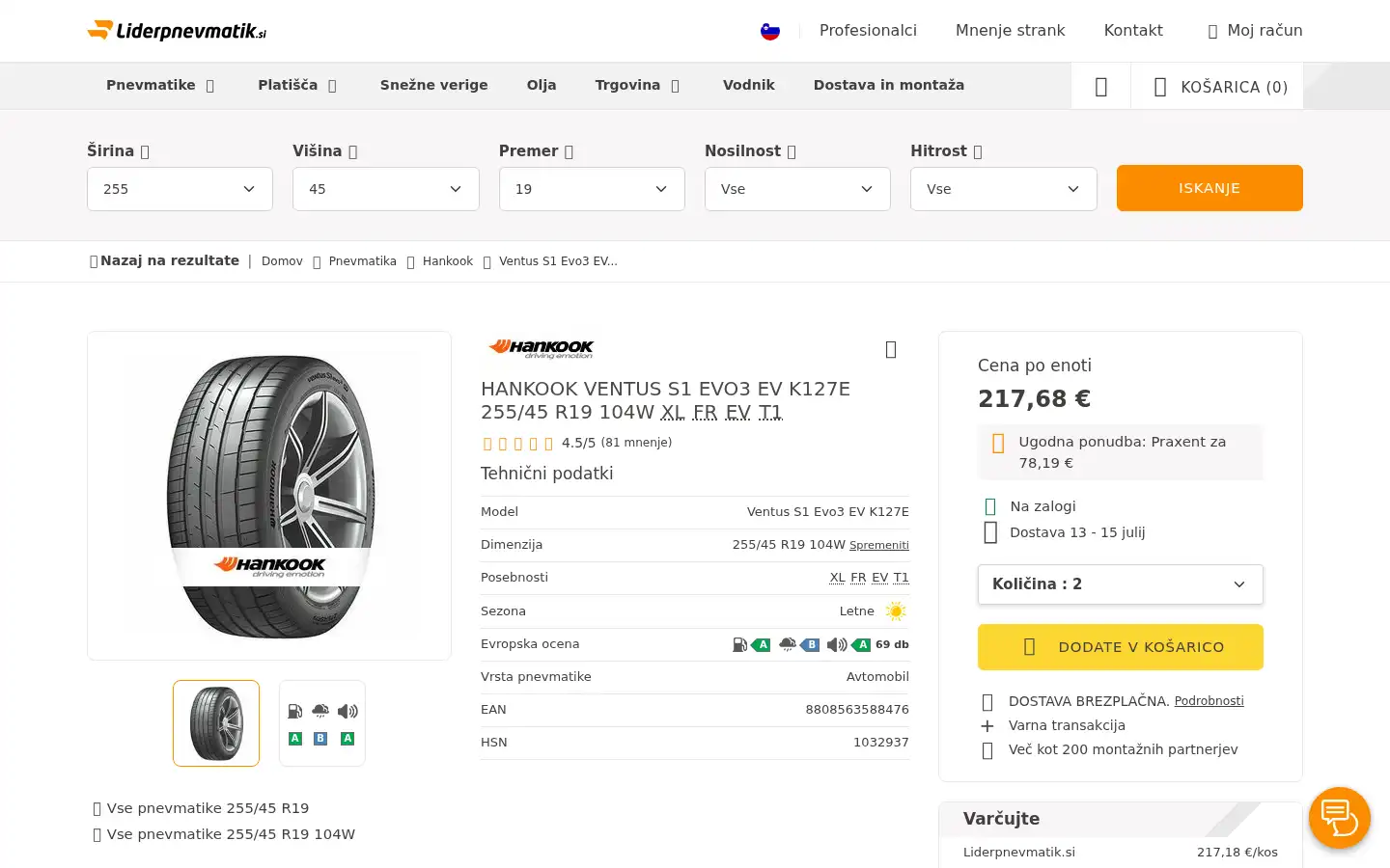 Screenshot of liderpnevmatik.si