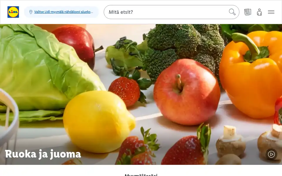 Screenshot of lidl.fi