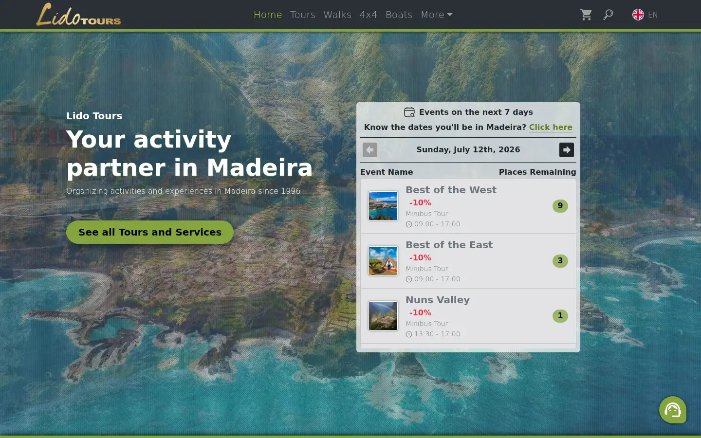 Screenshot of lido-tours.com