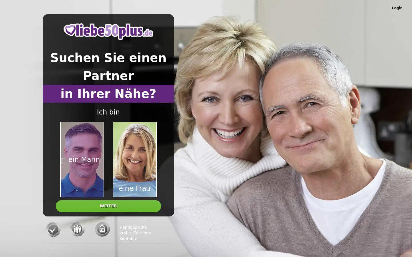 Screenshot of liebe50plus.de