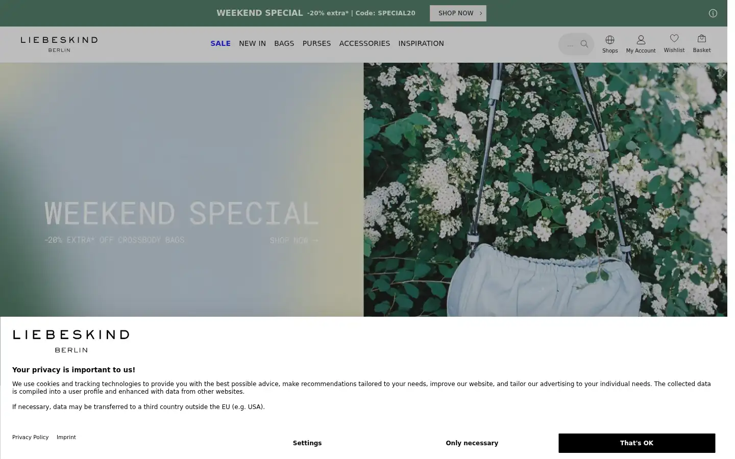 Screenshot of liebeskind-berlin.com