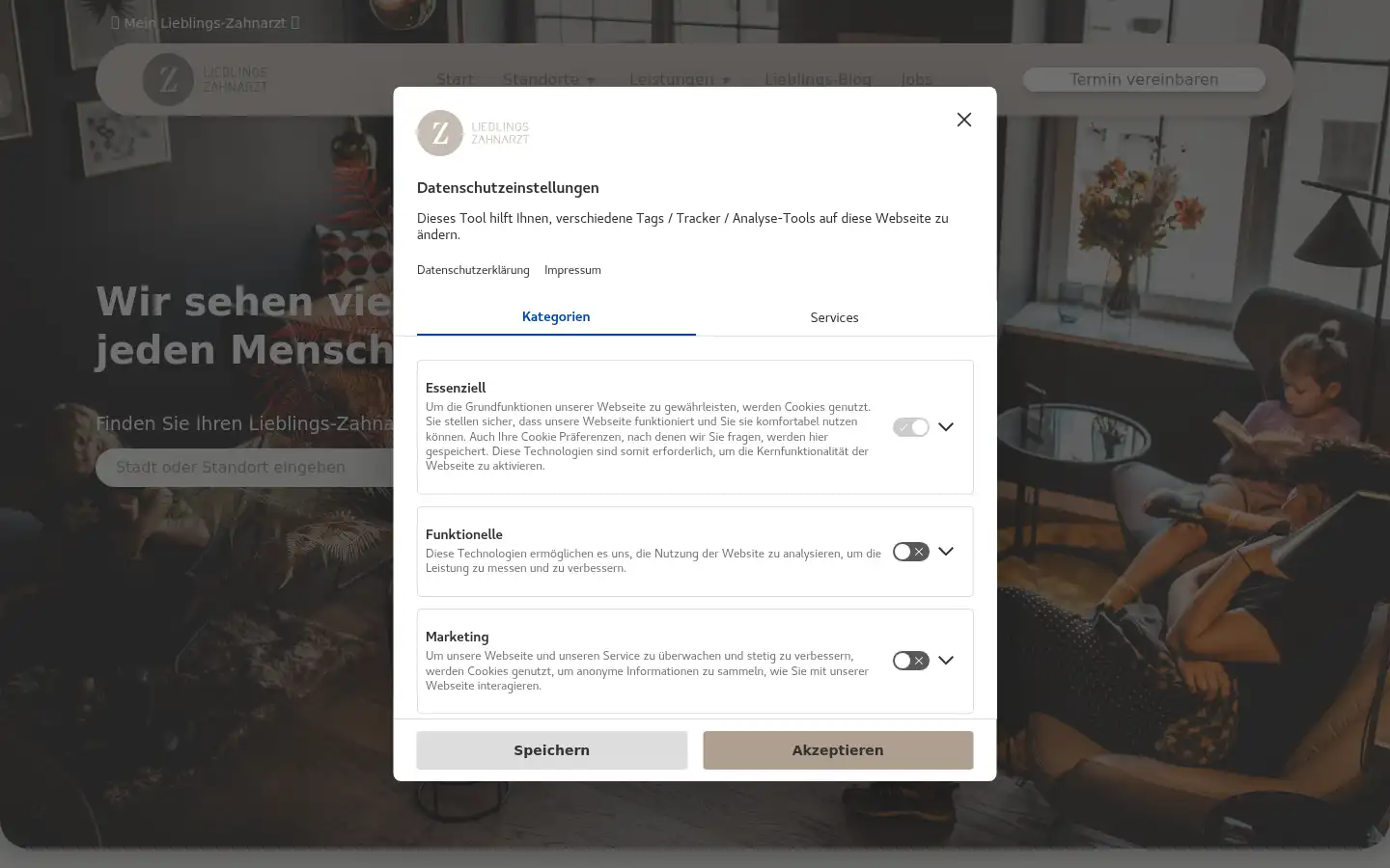 Screenshot of lieblings-zahnarzt.de