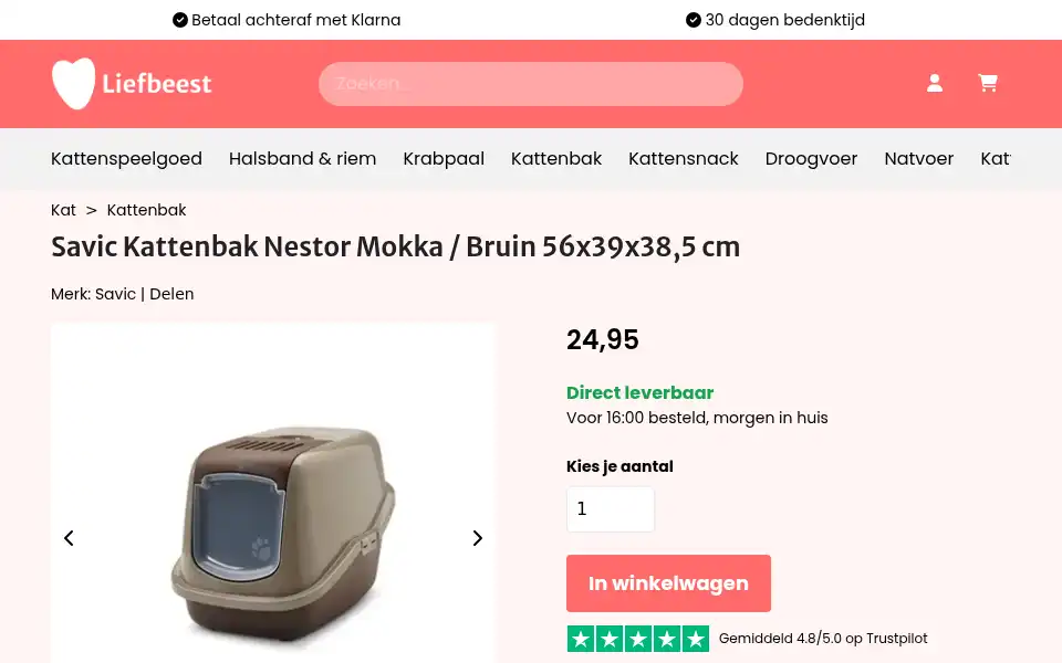 Screenshot of liefbeest.nl