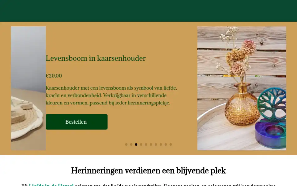 Screenshot of liefdeindehemel.nl