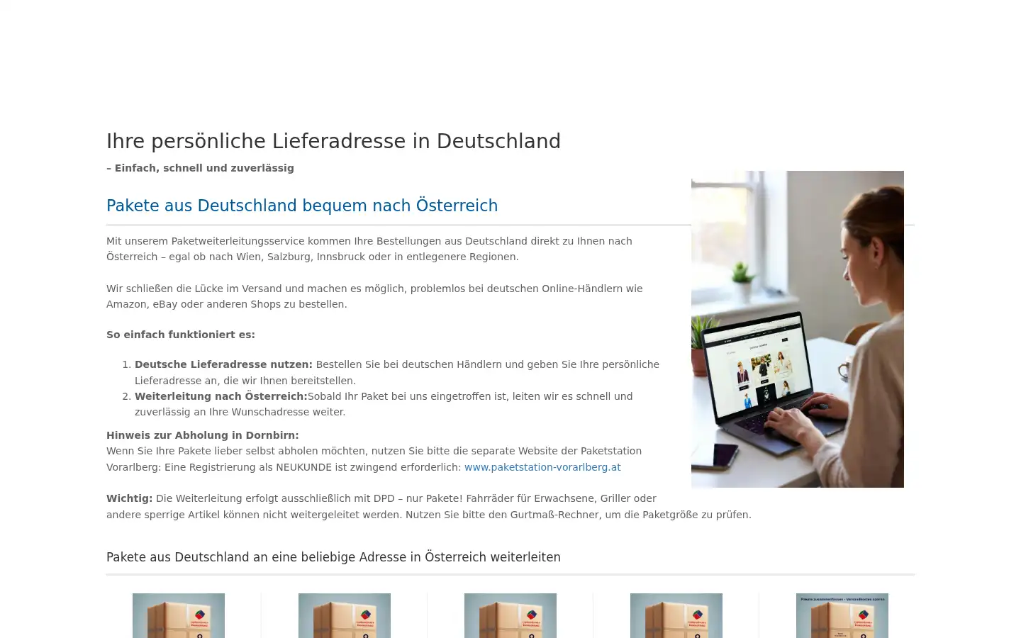 Screenshot of lieferadresse-deutschland.at